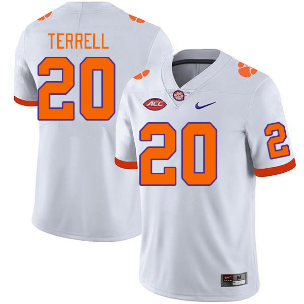 Clemson Tigers #20 Avieon Terrell College Football Jerseys Stitched Sale-White